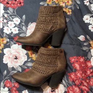 Brown booties by Fergalicious size 8.5